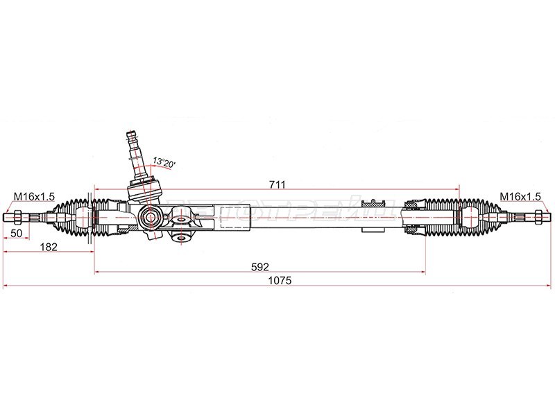 Рейка рулевая HYUNDAI IX35 /TUCSON 10-13 LHD (SAT: ST-56500-2S001)