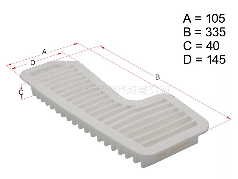 Фильтр воздушный TOYOTA MARK2 /RAV4 1GFE /1ZZFE 98- (HOSU: HSAF0048)