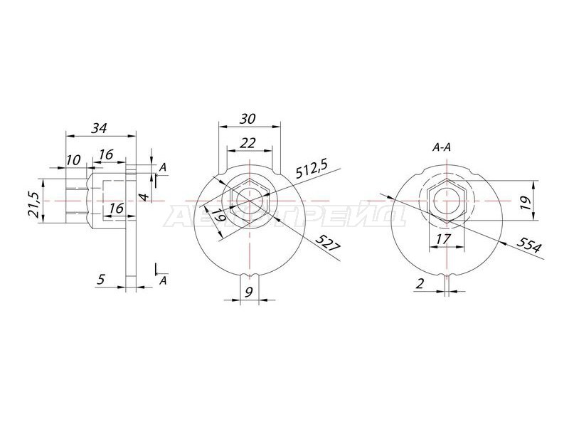 Гайка эксцентрика нижнего рычага TOYOTA FJ CRUISER /SURF /LAND CRUISER /LEXUS GX470 /SEQUOIA /TUNDRA 95- (SAT: ST-48452-35020)