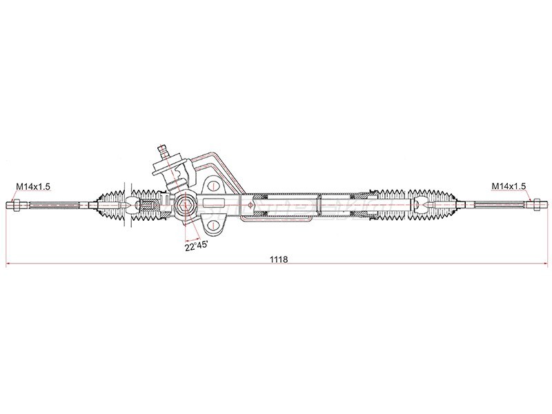 Рейка рулевая KIA SPECTRA (RUS) 00- LHD (SAT: ST-0K2N232110)