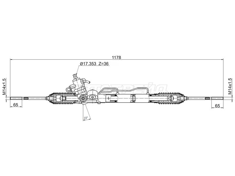 Рейка рулевая NISSAN ALMERA /SENTRA /PULSAR N16 00- LHD (SAT: ST-49001-5M406)