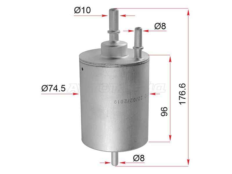 Фильтр топливный AUDI A4 1.8 4WD 00-08 /A6 2.4 /3.0 /4.2 04-08 (SAT: ST-4F0201511D)