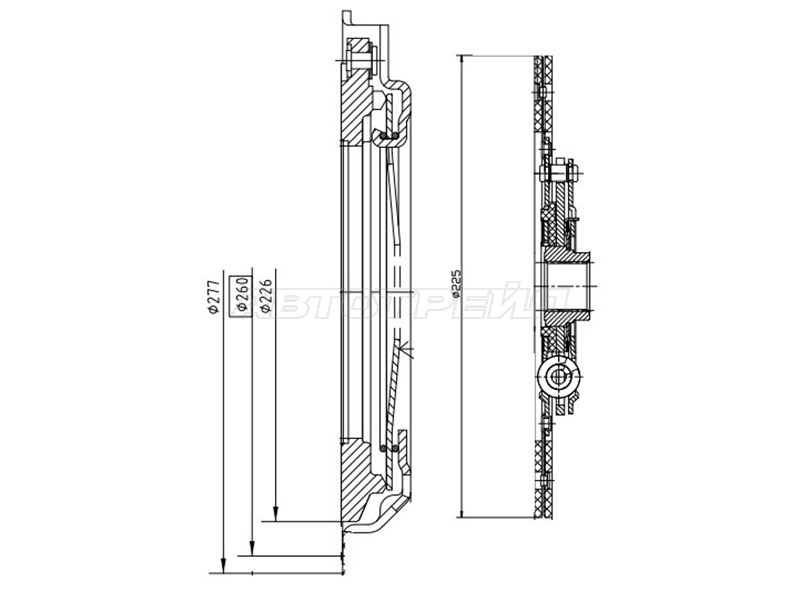 Комплект сцепления MAZDA 6 /626 /323 /MVP /PREMACY 1,8 /2,0 /2,5 (SAT: ST-WMZ017)