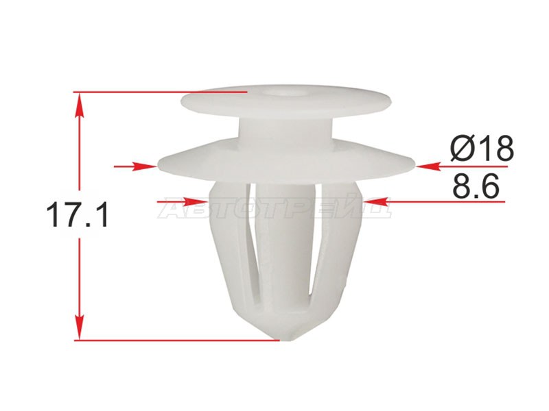 Клипса обшивки двери HONDA (1 шт.) (SAT: ST-M12370)