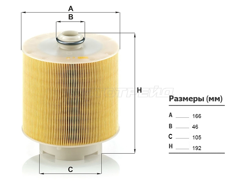 Фильтр воздушный AUDI A6 05-11 /ALLROAD 06-11 (MANN: C17137/1X)