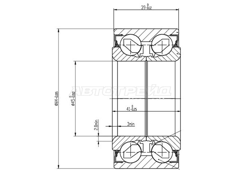 Подшипник передней ступицы HYUNDAI SANTA FE /SONATA(ТАГАЗ) /KIA SPORTAGE 04- /MMC SIGMA /RVR 91-97 (KOYO: DAC4584DWCS76)