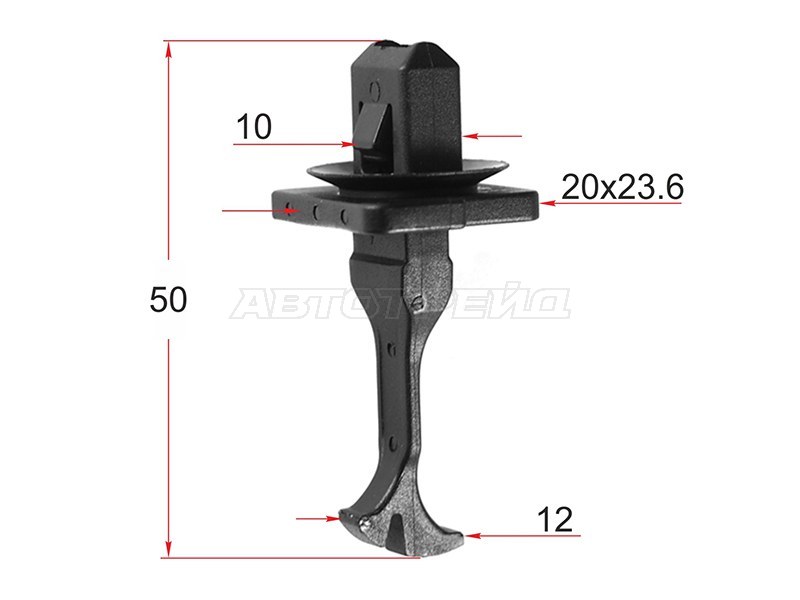 Клипса крепления накладки передней стойки TOYOTA /LEXUS (1 шт.) (SAT: ST-M12604)