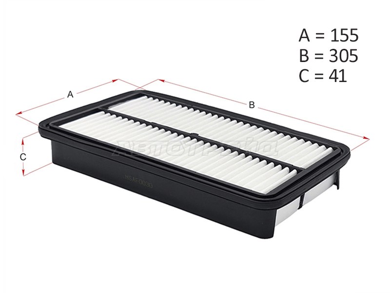 Фильтр воздушный TOYOTA CALDINA (A-161) 3SFE /4SFE /5EFE /7AFE 92-02 /CAMRY 2VZ 88-91 /COROLLA 4AFE /4AGE / (HOSU: HSAF0030)