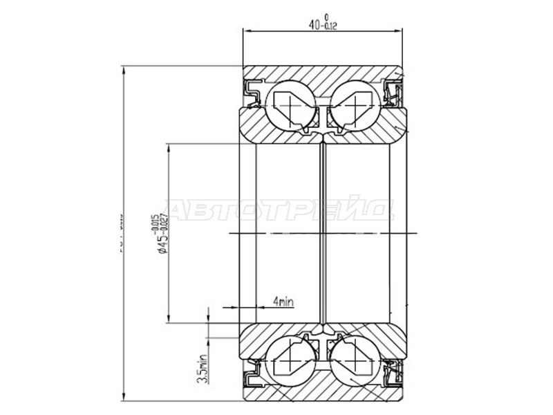 Подшипник передней ступицы HONDA ACCORD /STREAM /STEPWGN /SMX /AVANCIER /ODYSSEY /CR-V98- (SAT: ST-45BWD07)