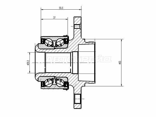 Ступичный узел перед AUDI A1 /A2 /SKODA FABIA /VW POLO 02- (SAT: ST-6R0407621A)