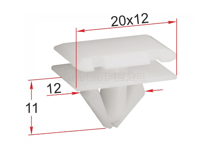 Клипса молдинга кузова GM (1 шт.) (SAT: ST-M12282)