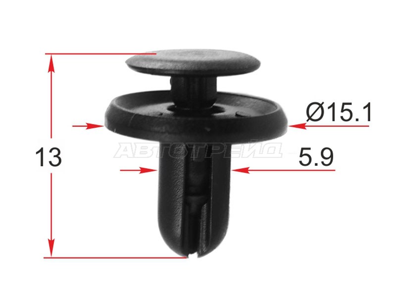 Клипса крепежная MITSUBISHI /SUBARU (1 шт.) (SAT: ST-KJ-835)