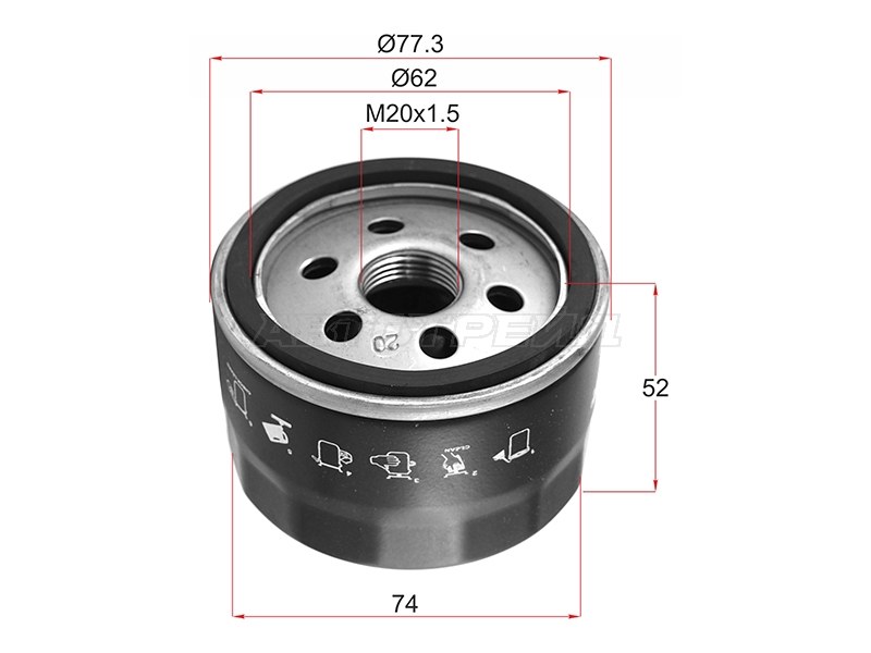 Фильтр масляный RENAULT LOGAN K4M /K7M 05- /MEGANE /CLIO /DUSTER /NISSAN ALMERA /MICRA /NOTE /QASHQAI /TIIDA (SAT: ST-7700274177)