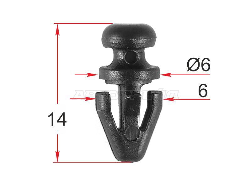 Клипса крепления порога FORD (1 шт.) (SAT: ST-M12437)