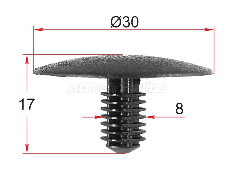 Клипса обшивки кузова SUBARU (1 шт.) (SAT: ST-M12371)