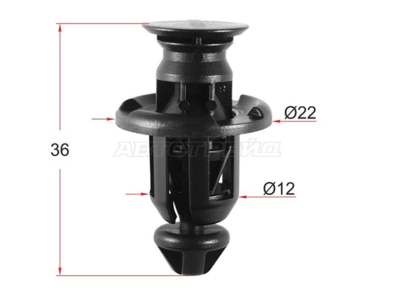 Клипса крепежная TOYOTA /LEXUS (1 шт.) (SAT: ST-M12593)