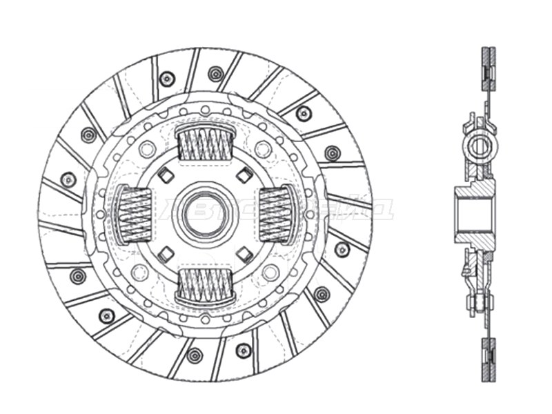 Диск сцепления MAZDA 3 1.3-1.6 04-09 (PHC: MZ-40)