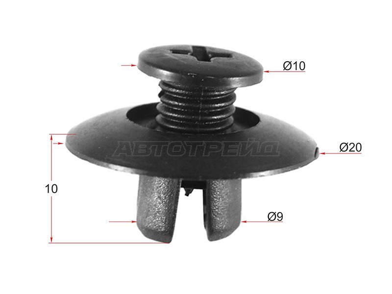 Клипса NISSAN /KIA /HYUNDAI (1 шт.) (SAT: ST-M11592)