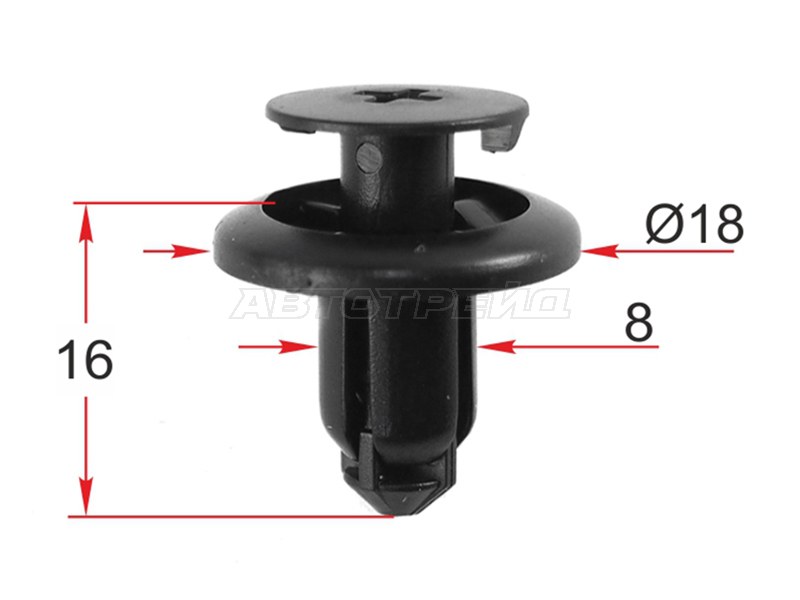 Клипса крепежная HYUNDAI /KIA (1 шт.) (SAT: ST-M12410)