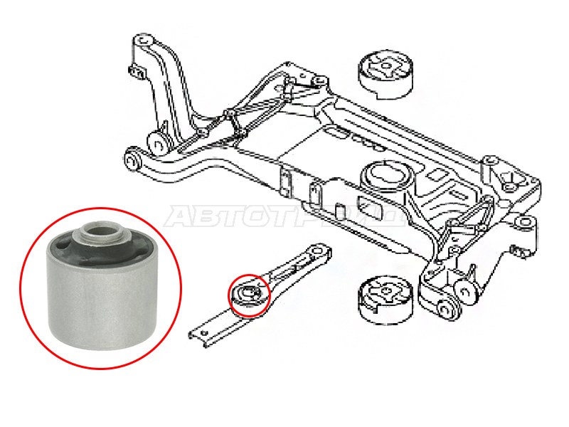 Картридж задней подушки двигателя VW JETTA 05-16 /GOLF 03- /PASSAT 05-15 /TIGUAN 07- /SKODA YETI 10- /OCT (SAT: ST-3C0199855JC)