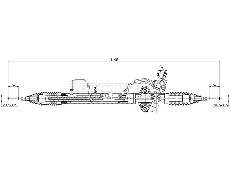 Рейка рулевая MMC L200 05- /PAJERO /MONTERO SPORT KG /KH# 08- LHD (SAT: ST-MR333500)