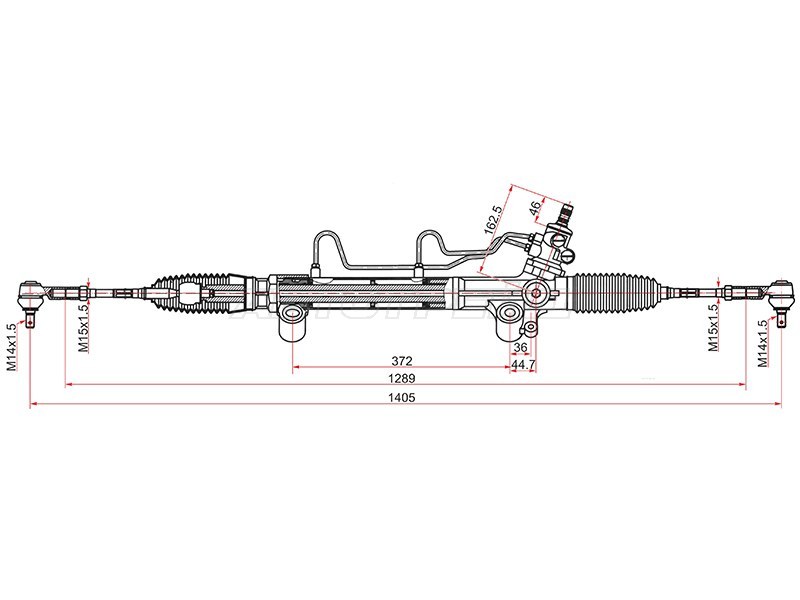 Рейка рулевая FORTUNER /HILUX 05- LHD (SAT: ST-44200-0K040)