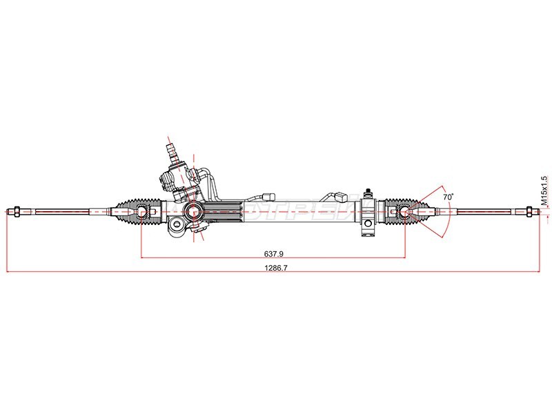 Рейка рулевая LEXUS RX300 MCU15 4WD 00- LHD (SAT: ST-44250-48051)