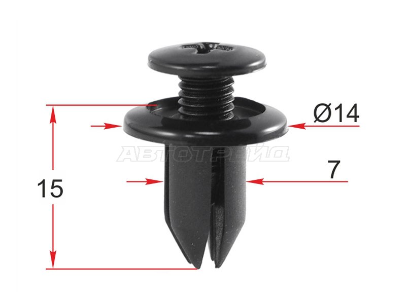 Клипса крепежная HONDA /MAZDA /GM (1 шт.) (SAT: ST-M12295)