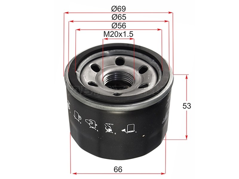 Фильтр масляный MITSUBISHI MINICA /MINICAB,TOWN BOX 3CYL 98- /JUNIOR 1.1 (SAT: ST-1230A040)