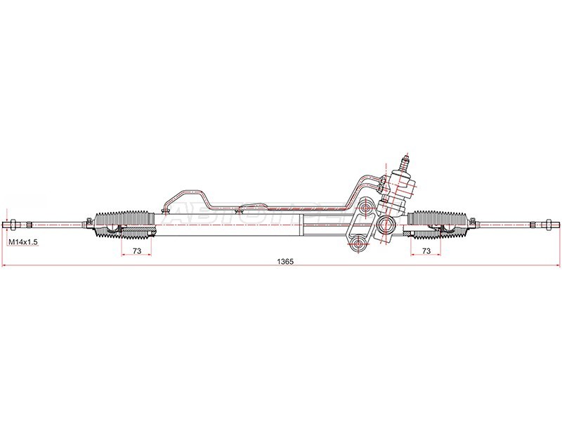 Рейка рулевая HYUNDAI STAREX H1 97- 2WD LHD (SAT: ST-57700-4A600)