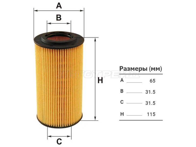 Фильтр масляный (картридж) MERCEDES W202 /W203 /W204 /W210 /W211 /W212 /W463 /X164 /X204 /W163 /W164 /W251 /W220 (FILTRON: OE640/2)