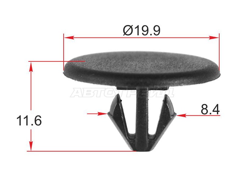 Клипса обшивки кузова CITROEN /PEUGEOT (1 шт.) (SAT: ST-M12519)