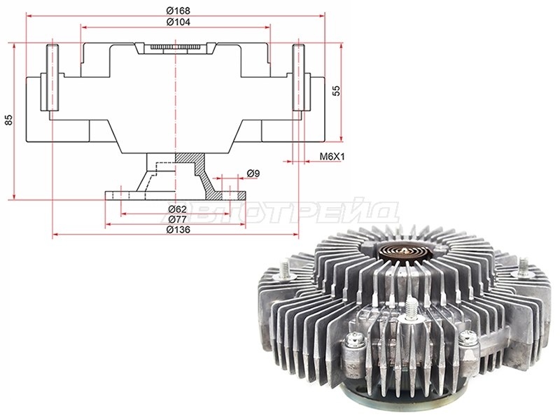 Вискомуфта TOYOTA LAND CRUISER PRADO 2TR (SAT: ST-170-0008)